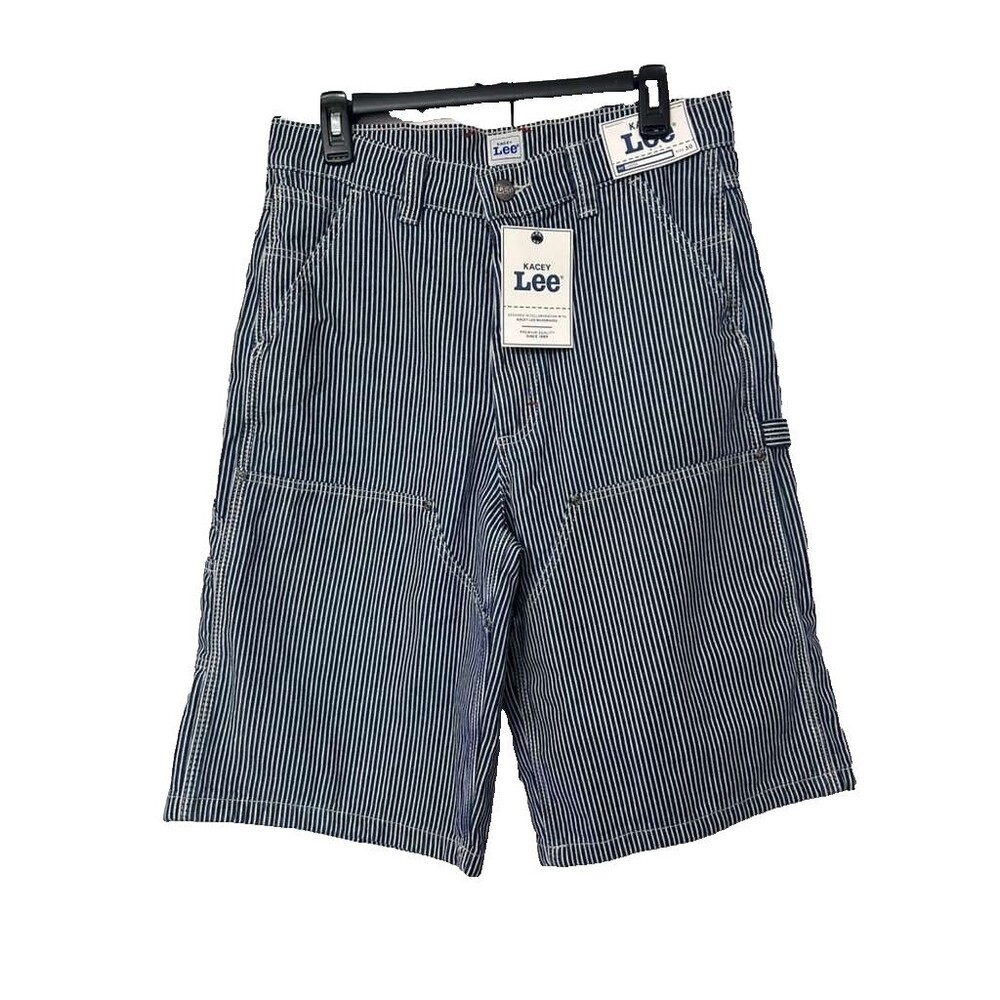 Lee Kacey Carpenter Shorts Men's Loose Size 30 Hickory Rinse Cotton Blue Y2K New